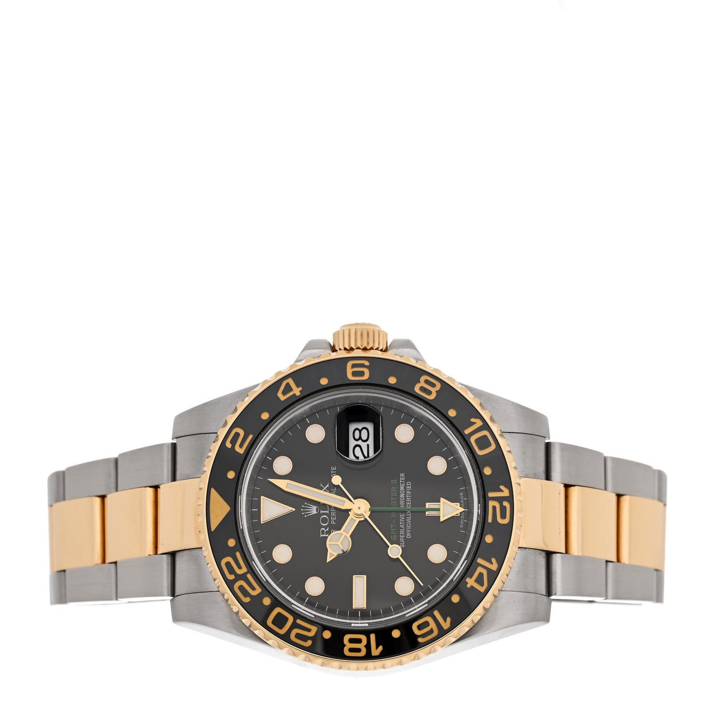 Stainless Steel 18K Yellow Gold 40mm GMT-Master II Oyster Perpetual Date Watch 116713LN