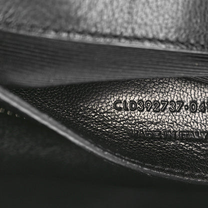 Saint Laurent Sheepskin Matelasse Chevron Monogram Medium College Bag Black 8 of 11