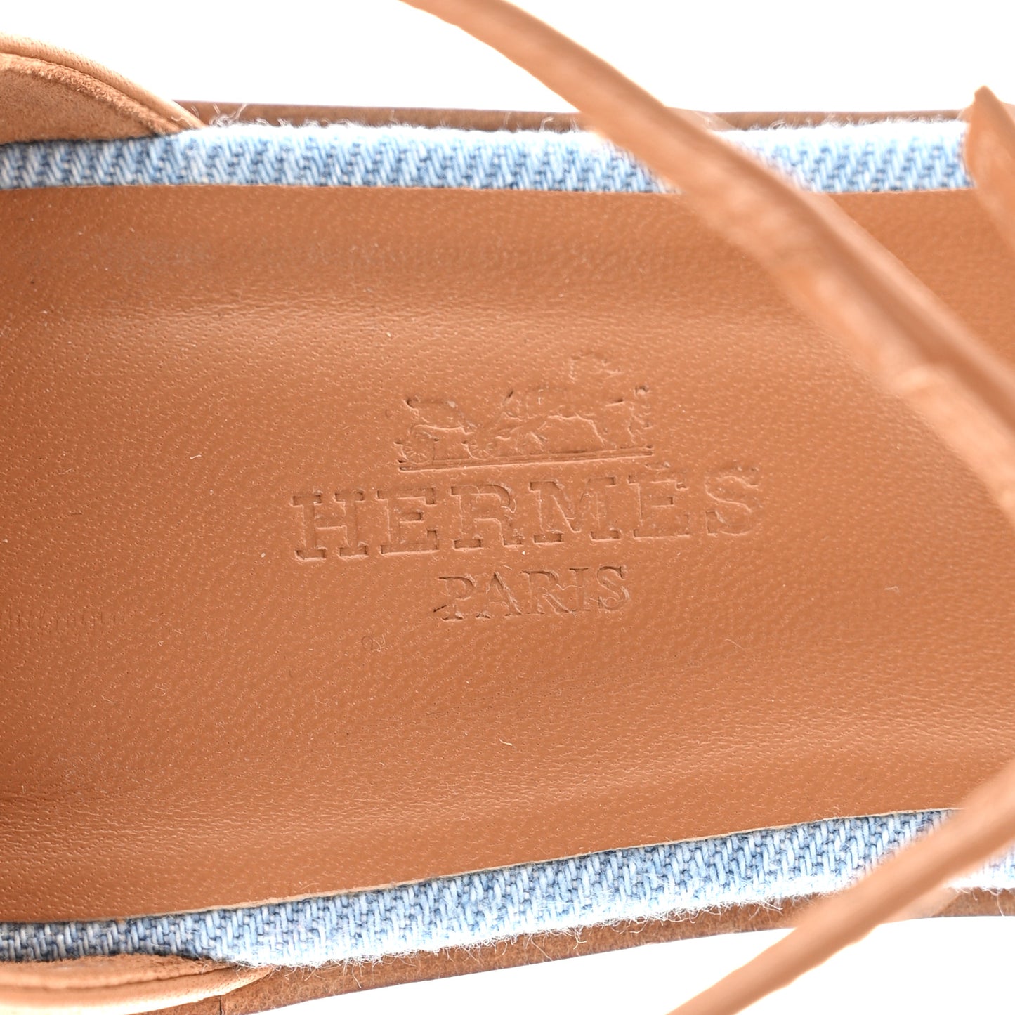Denim Santorini Sandals 36.5 Bleu Clair