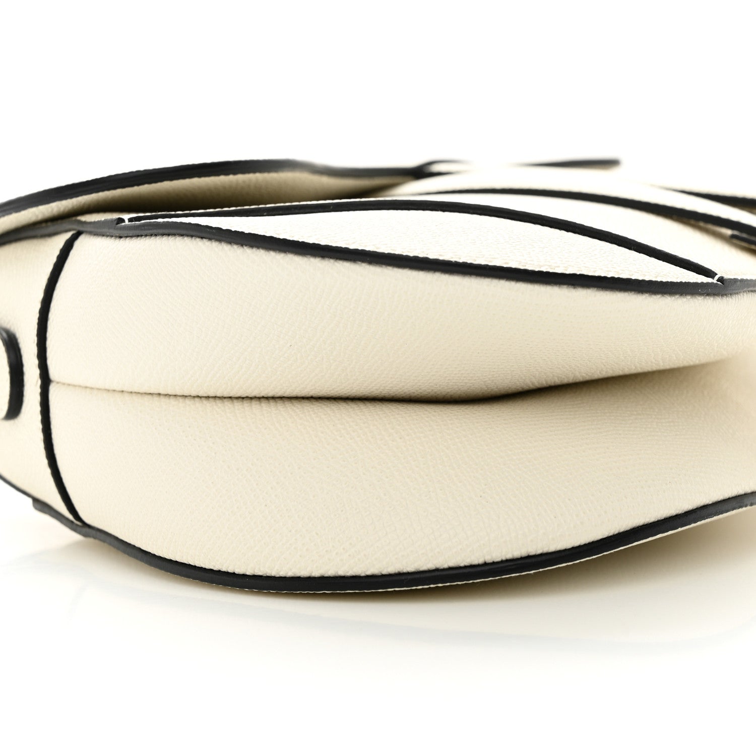 Christian Dior Grained Calfskin Saddle Bag White 9 of 11