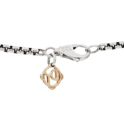 David Yurman Sterling Silver 14K Yellow Gold 2.7mm Small Box Chain Necklace 18" 4 of 4