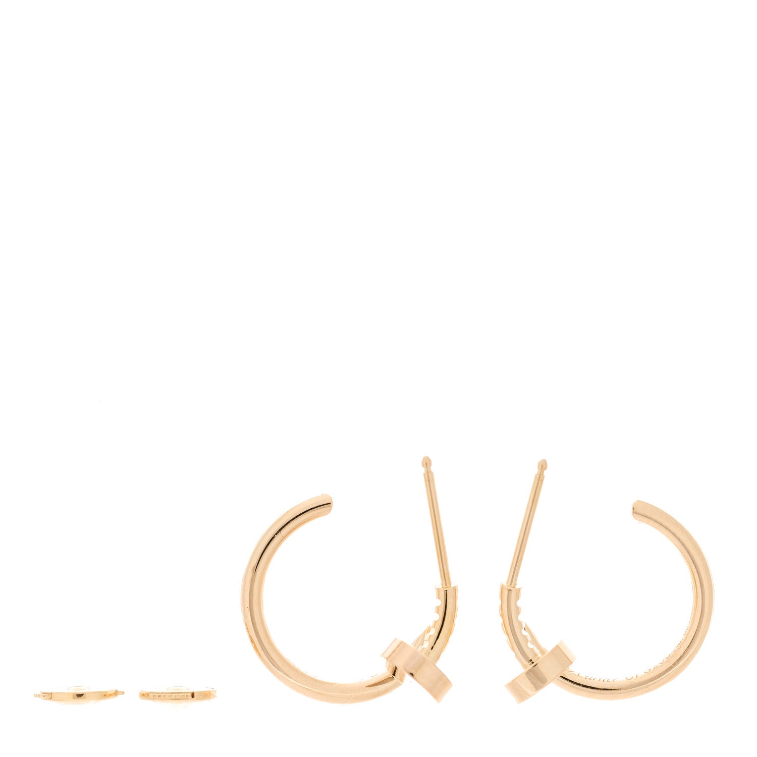 Cartier 18K Pink Gold Juste Un Clou Hoop Earrings 3 of 6