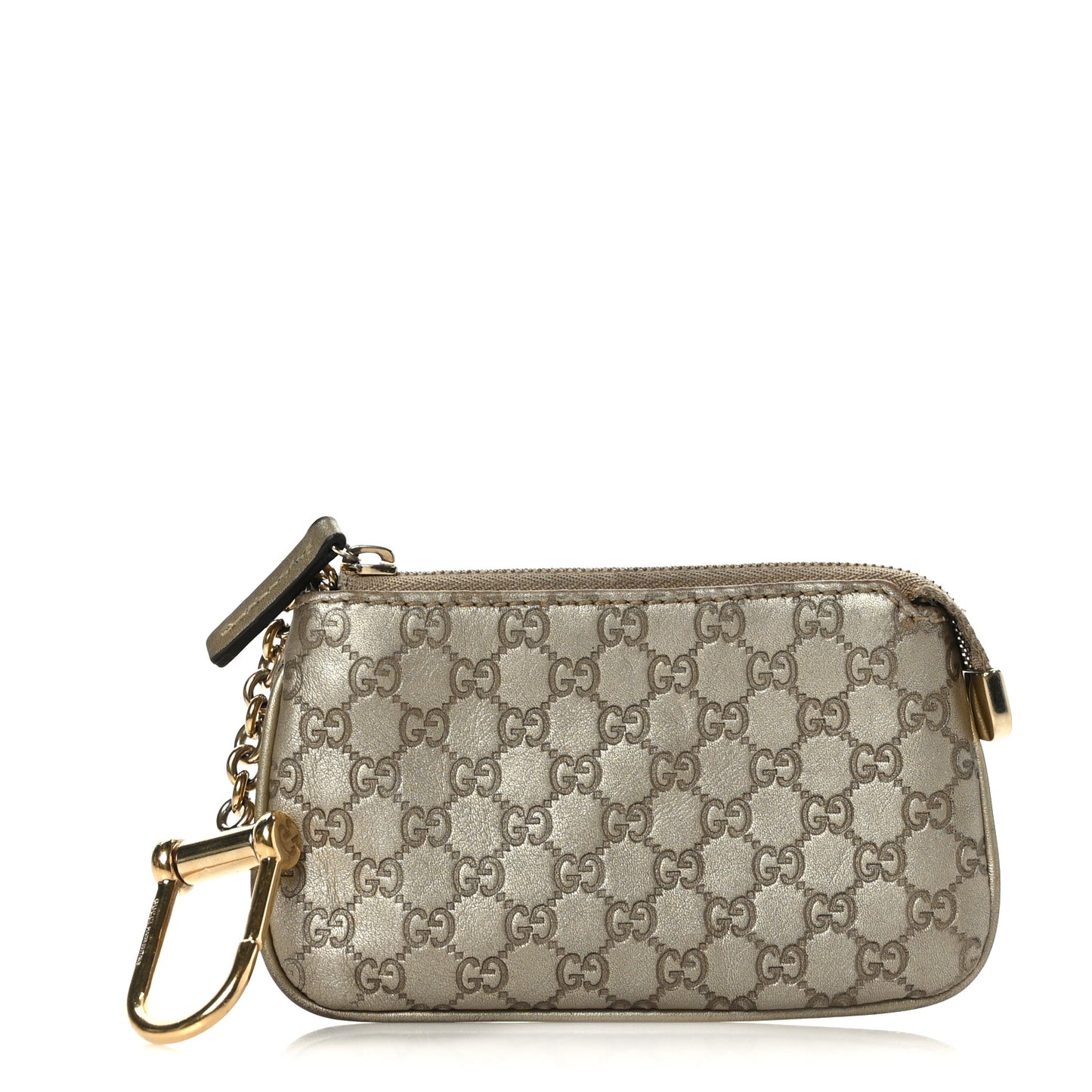 Metallic Microguccissima Key Case Grey