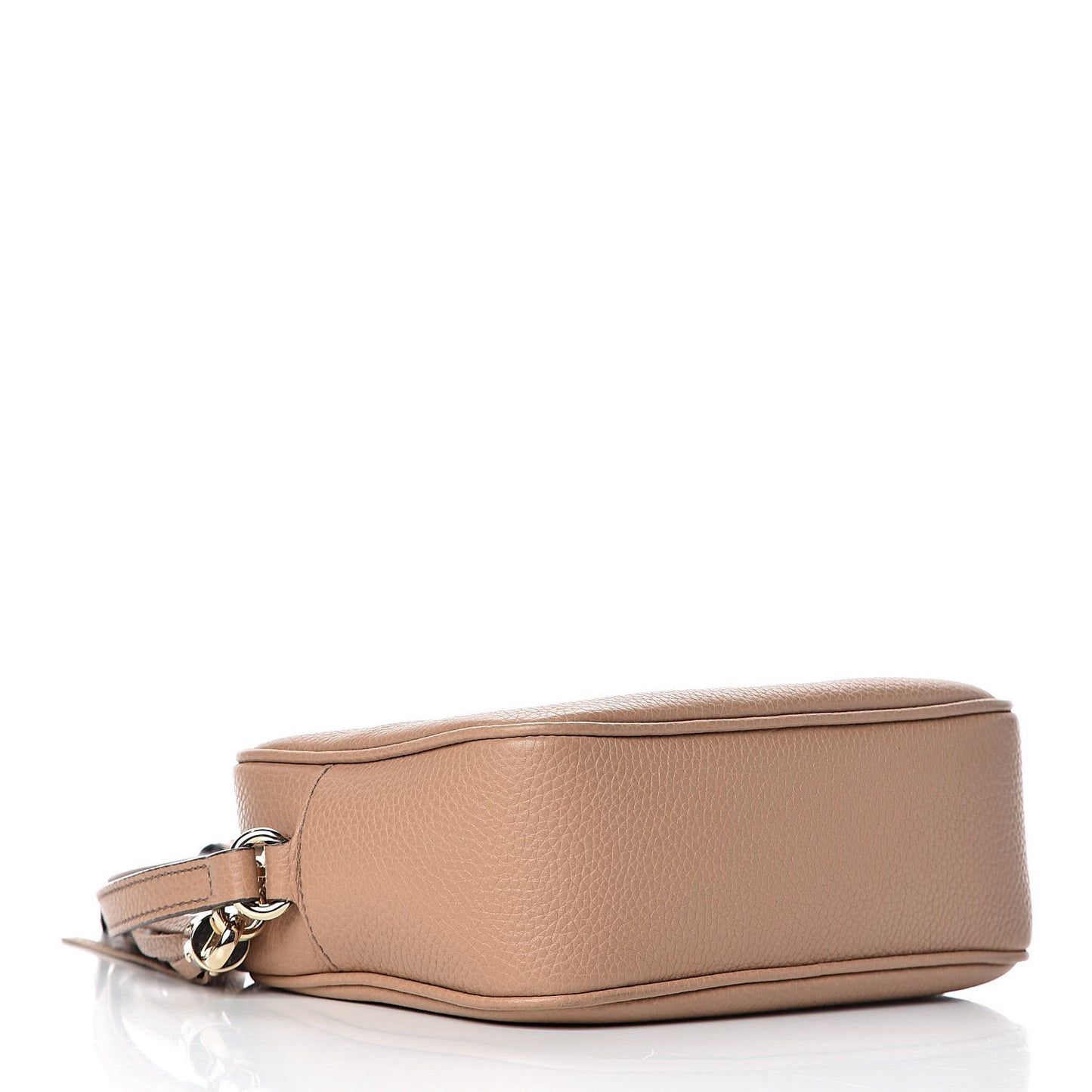 Pebbled Calfskin Small Soho Disco Bag Rose Beige