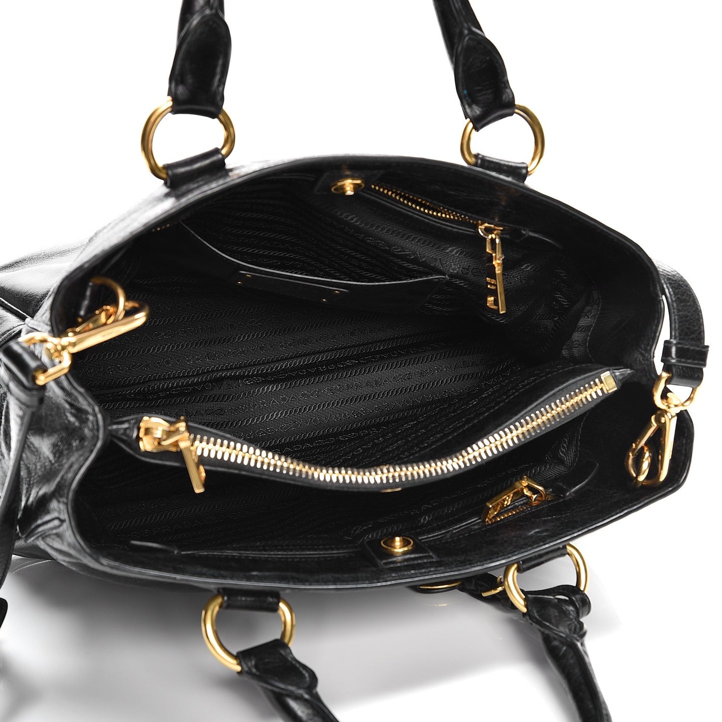 Vitello Shine Tote Nero Black