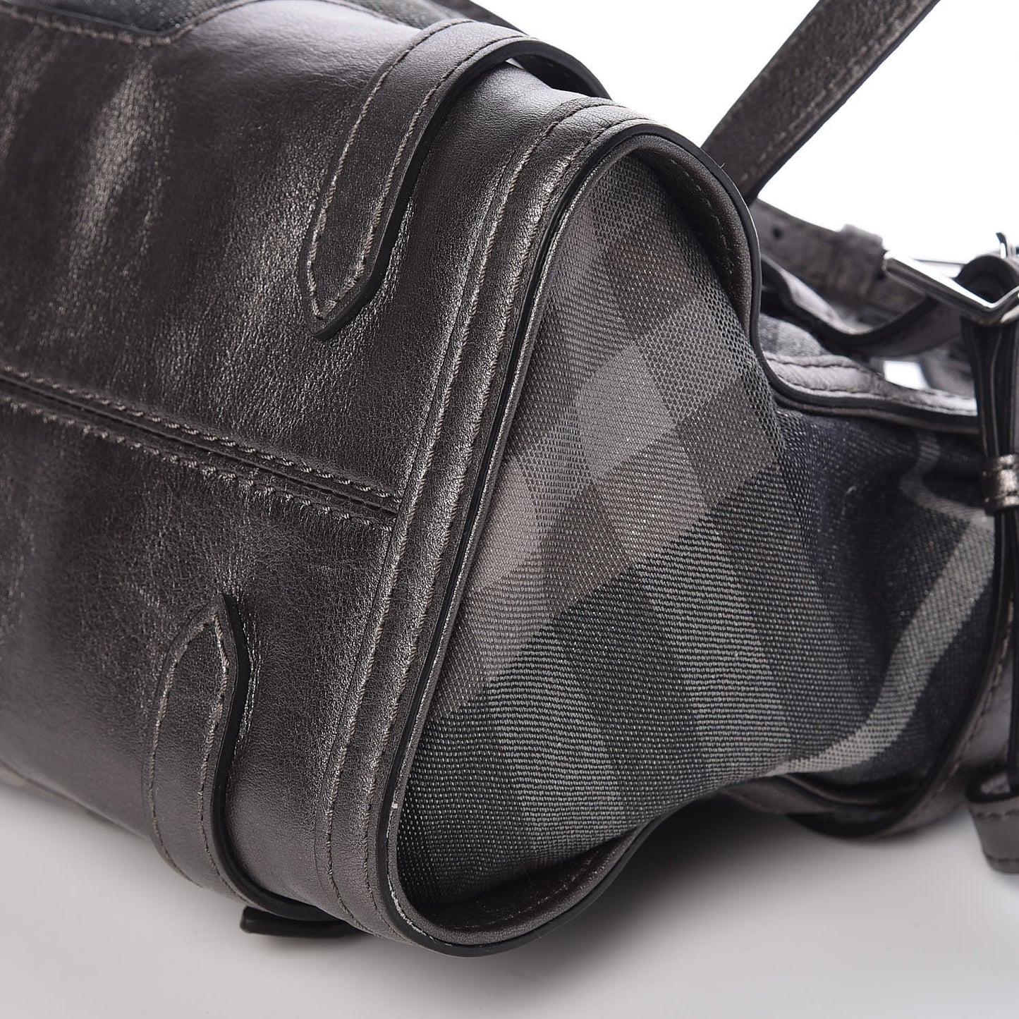 Shimmer Check Pilgrim Satchel Pewter