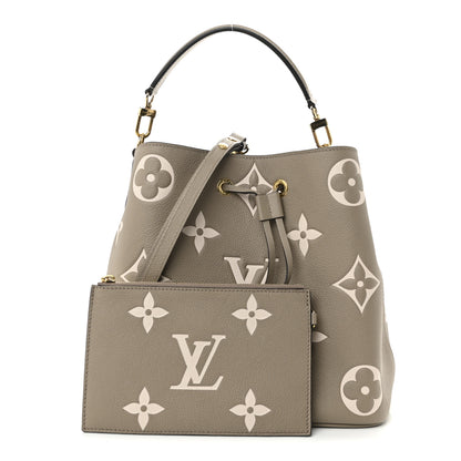 Louis Vuitton Empreinte Monogram Giant Neonoe MM Tourterelle Creme 3 of 10