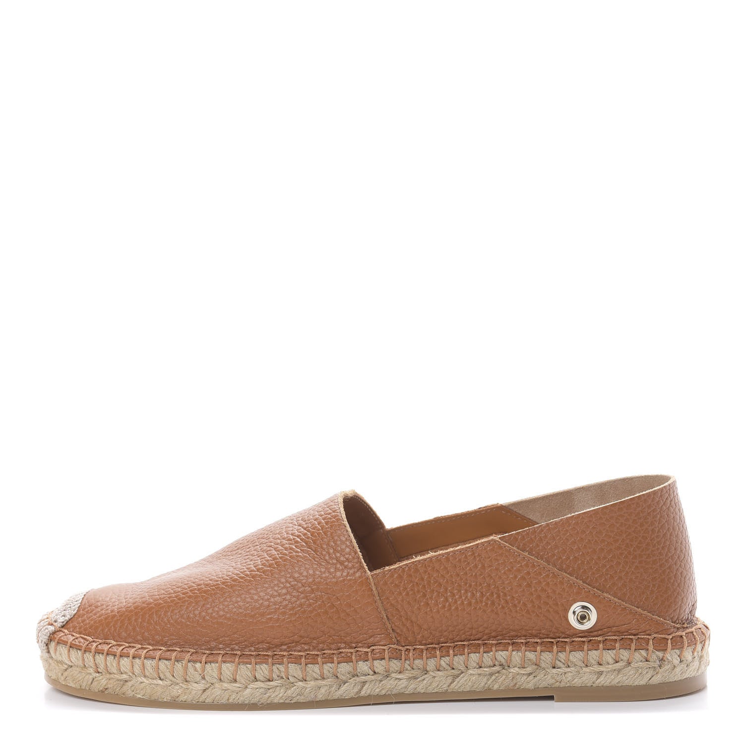 Valentino Garavani Grained Calfskin Feather Strap Espadrilles 39 Tan 1 of 8