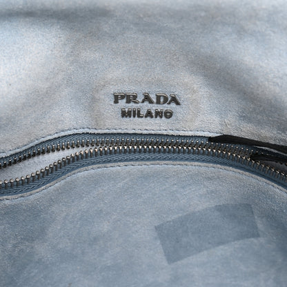 Prada Glace Calf Etiquette Flap Black Astrale 6 of 10