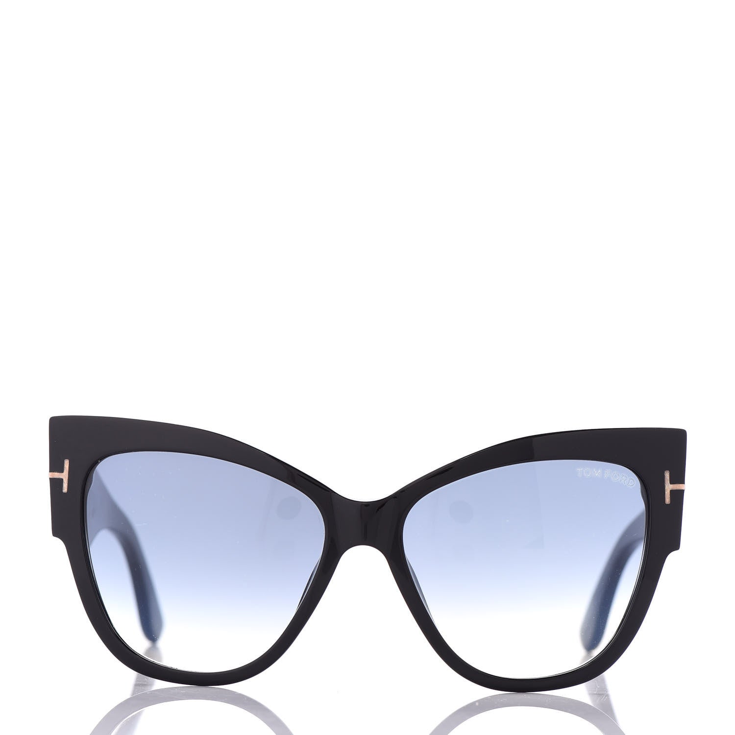 Tom Ford Acetate Anoushka Cat Eye Sunglasses TF371 Black 2 of 7