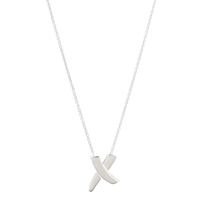 Tiffany Sterling Silver Paloma Picasso Graffiti X Pendant Necklace 1 of 4