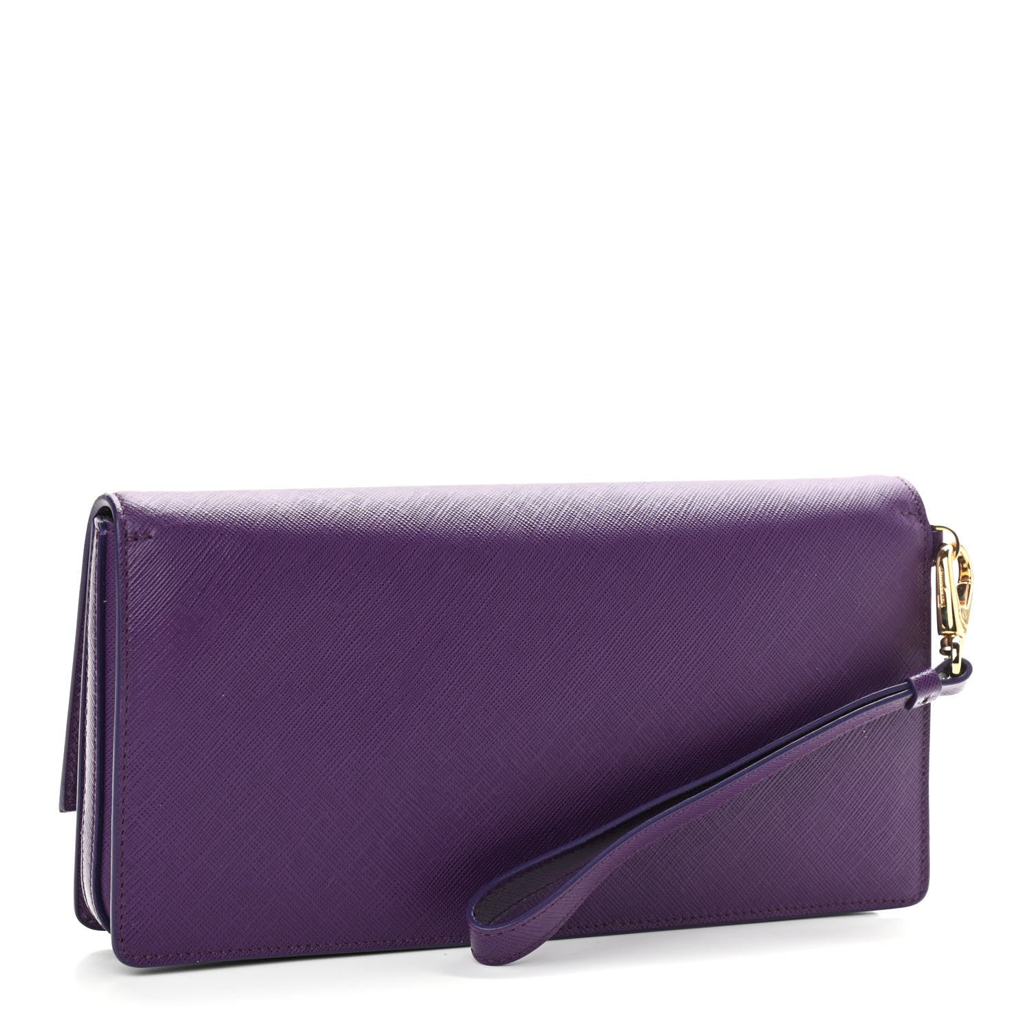 Salvatore Ferragamo Printed Calfskin Mora Bow Clutch Purple 3 of 10