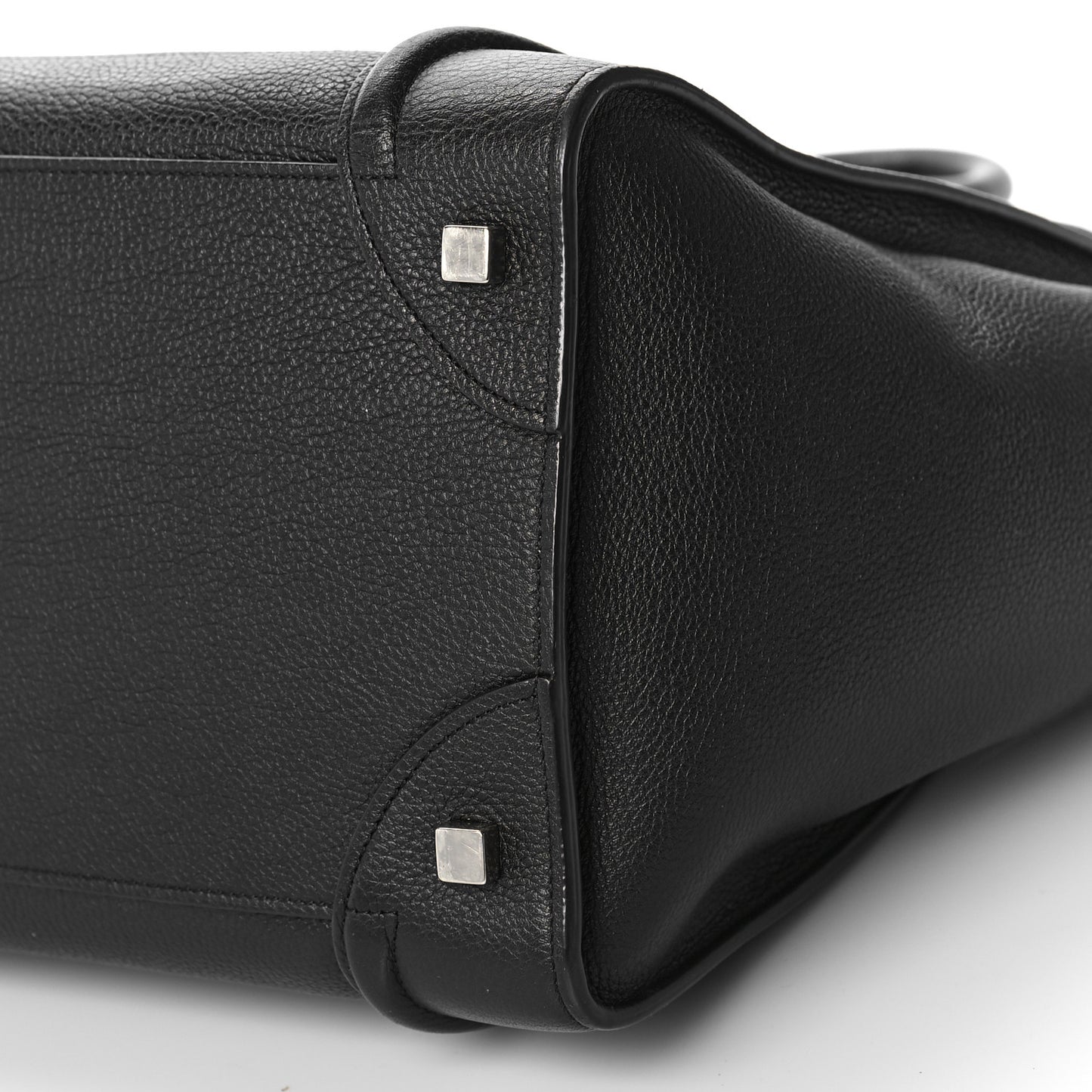 Drummed Calfskin Mini Luggage Black