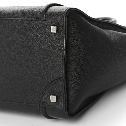 Celine Drummed Calfskin Mini Luggage Black 8 of 10
