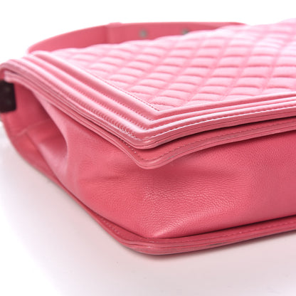 Chanel Calfskin Quilted Large Boy Flap Pink 8 of 9
