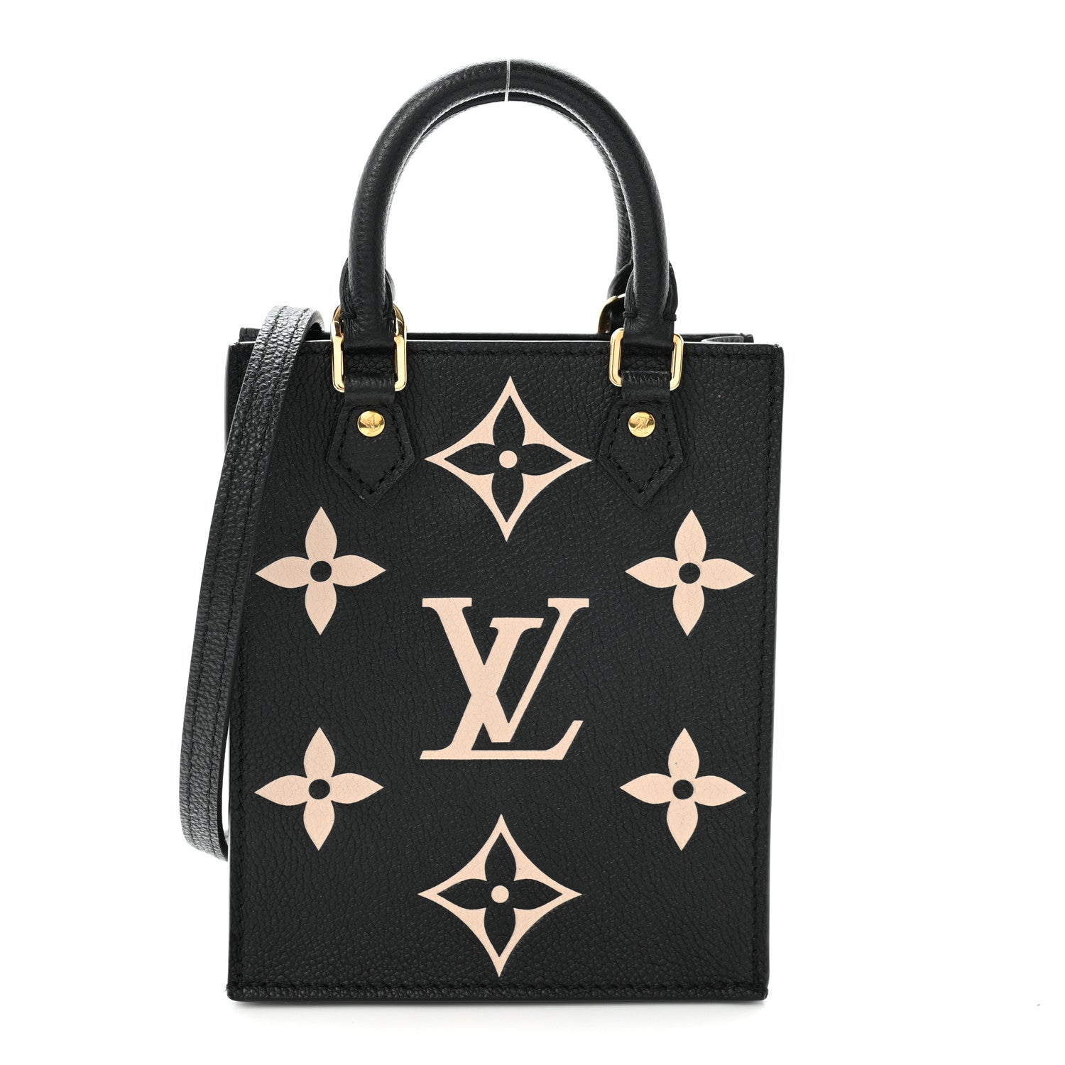 Louis Vuitton Empreinte Monogram Giant Petit Sac Plat Black Beige 1 of 10