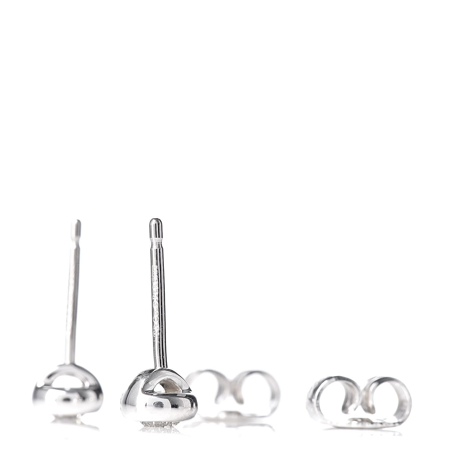 Tiffany Sterling Silver Diamond .20ct Elsa Peretti Diamonds By The Yard Earrings 3 of 4