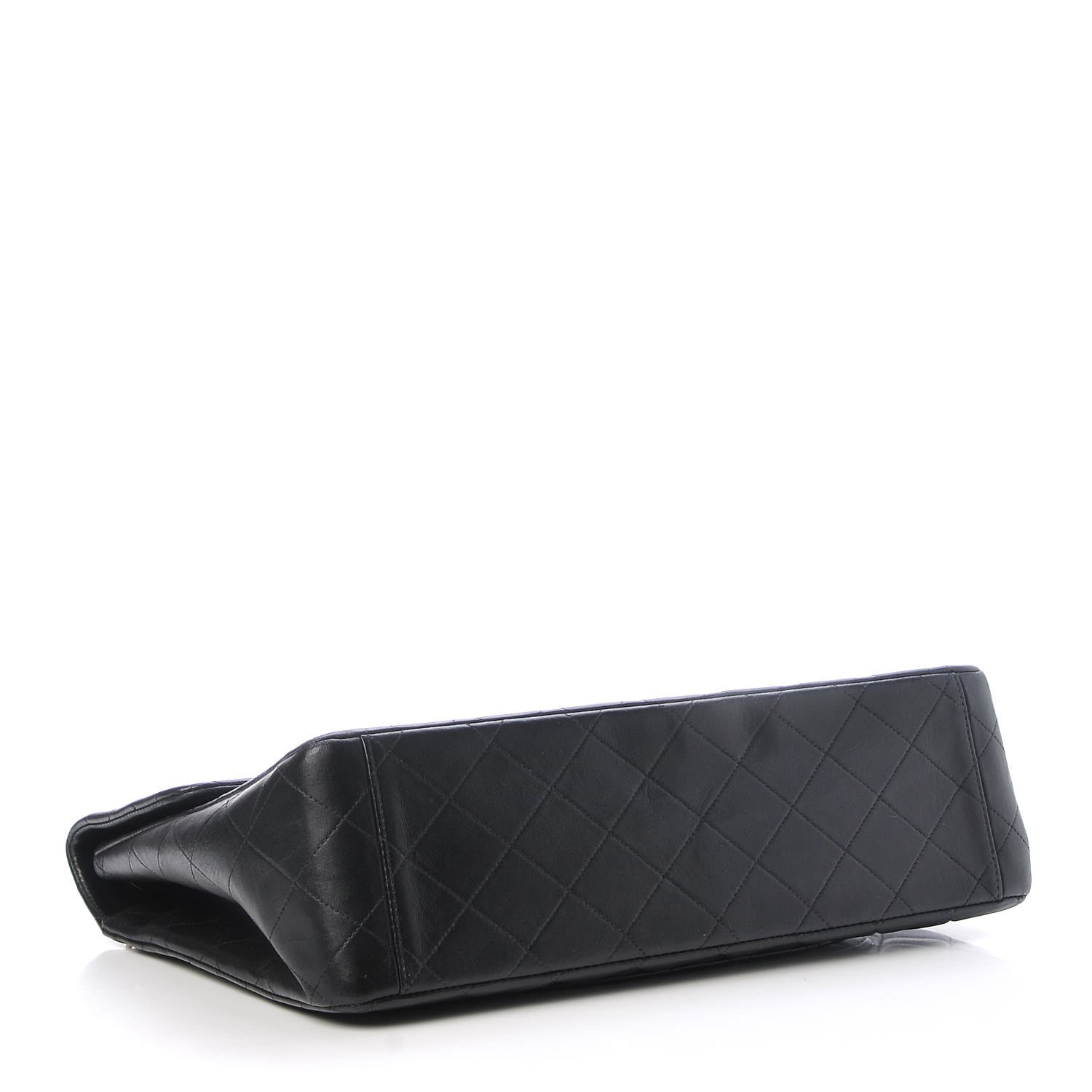 Chanel Lambskin Quilted XL Jumbo Single Flap Black 5 of 14