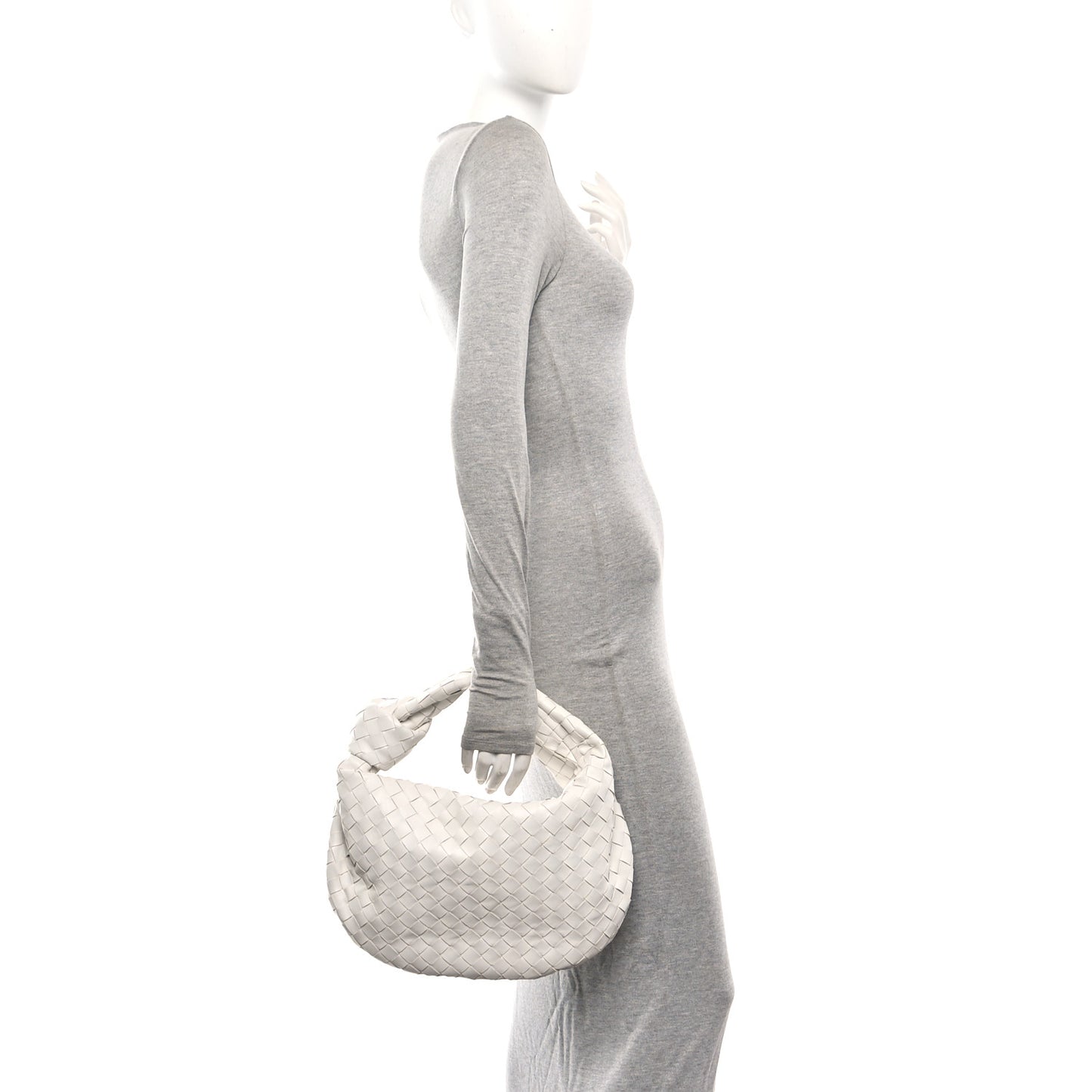 Nappa Intrecciato Teen Jodie Hobo White