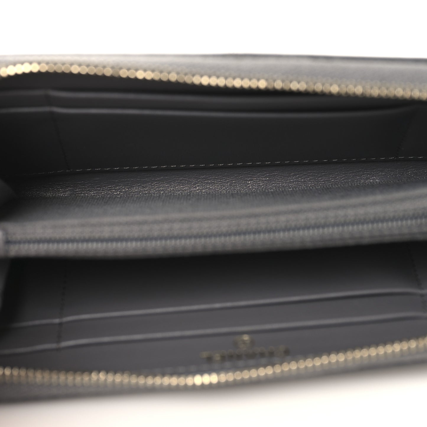 Lambskin Quilted Chanel 19 Long Zipped Around Wallet Grey