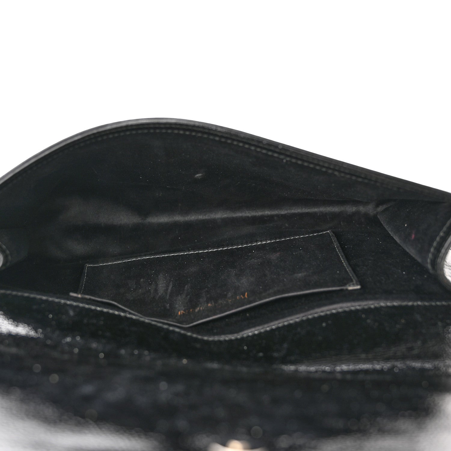 Saint Laurent Textured Patent Monogram Large Belle De Jour Clutch Black 5 of 17