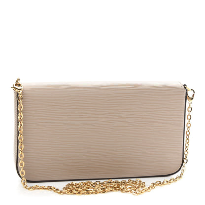 Louis Vuitton Epi Felicie Pochette Chain Wallet Galet 4 of 9