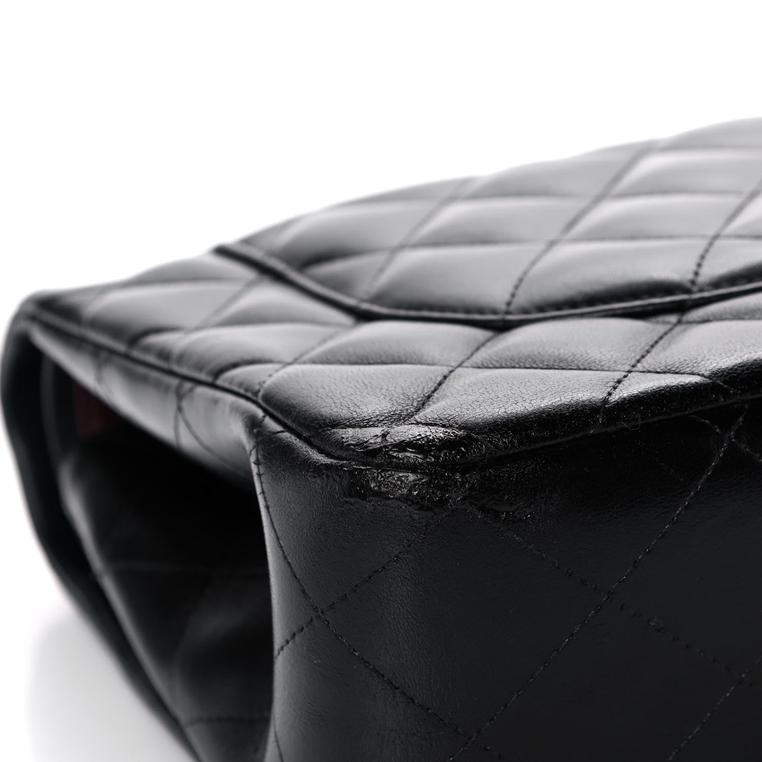 Chanel Lambskin Quilted Jumbo Double Flap Black 12 of 16