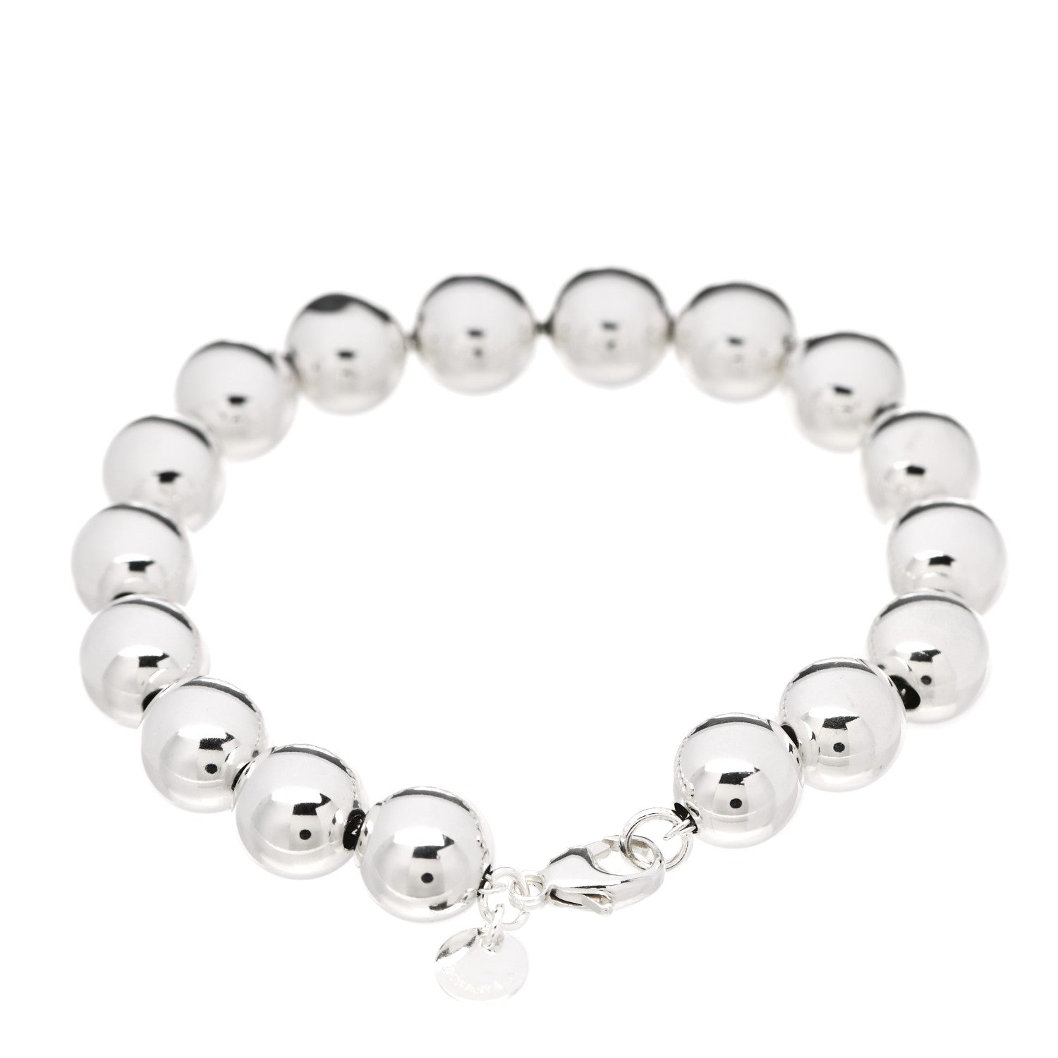 Tiffany Sterling Silver 10mm HardWear Ball Bracelet 3 of 6
