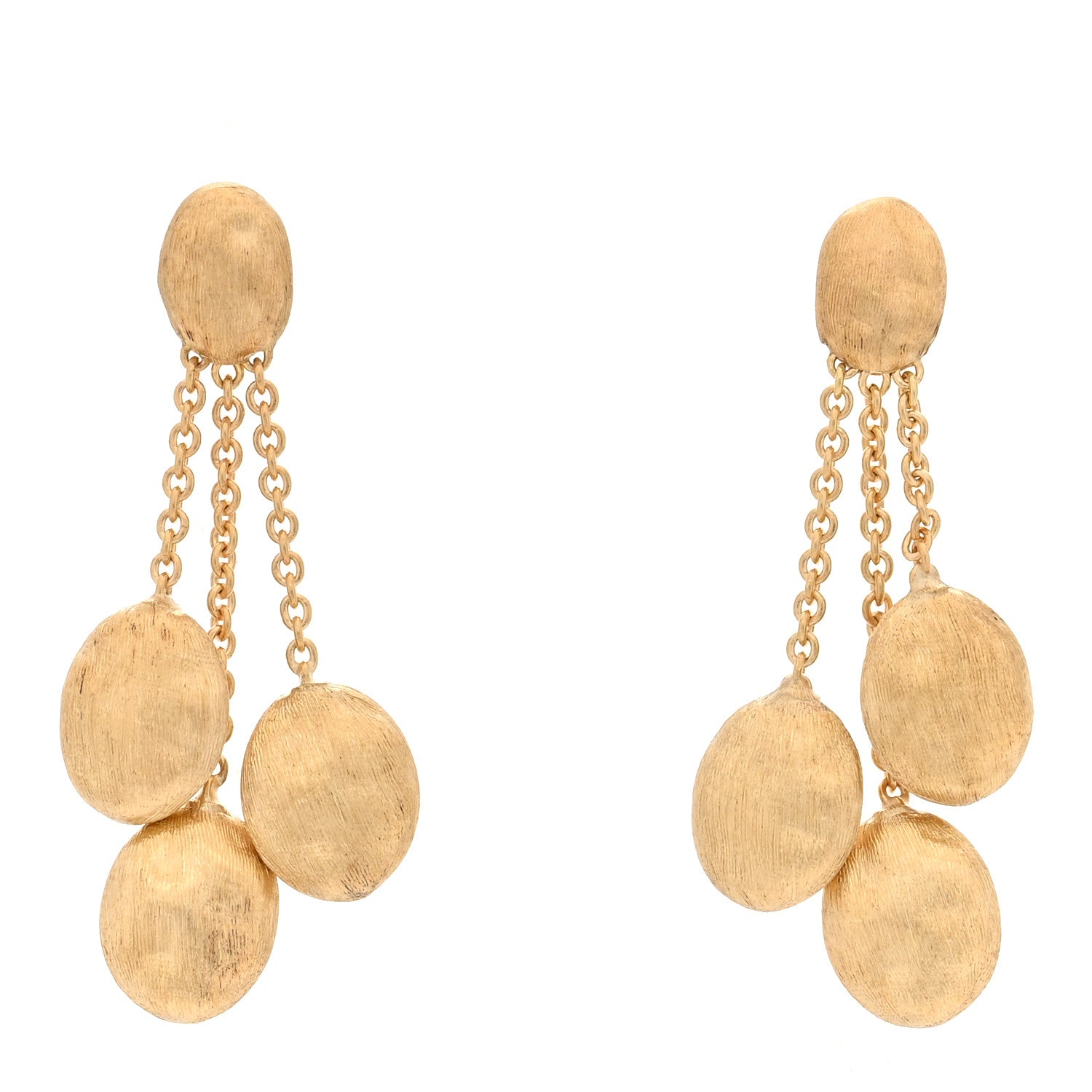 Marco Bicego 18K Yellow Gold Siviglia 3 Strand Drop Earrings 1 of 4
