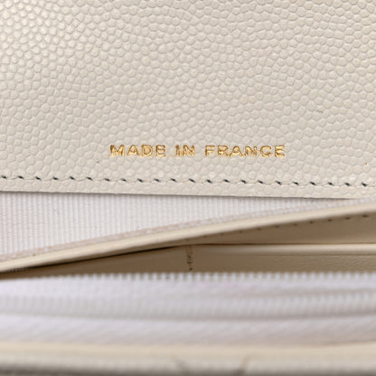 Chanel Caviar Quilted Large Flap Wallet White 7 of 12