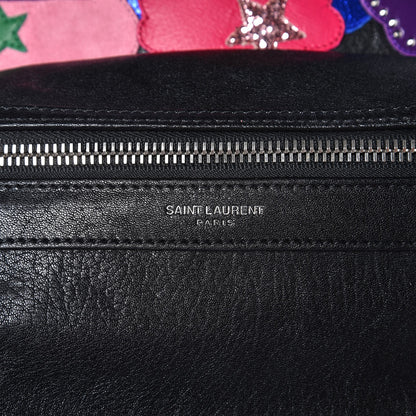 Saint Laurent Sheepskin Mini Love Appliqué City Backpack Black 7 of 8