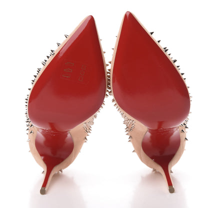 Christian Louboutin Veau Velours Studded Escarpic 100 Pumps 37 Pink Bronze 5 of 9