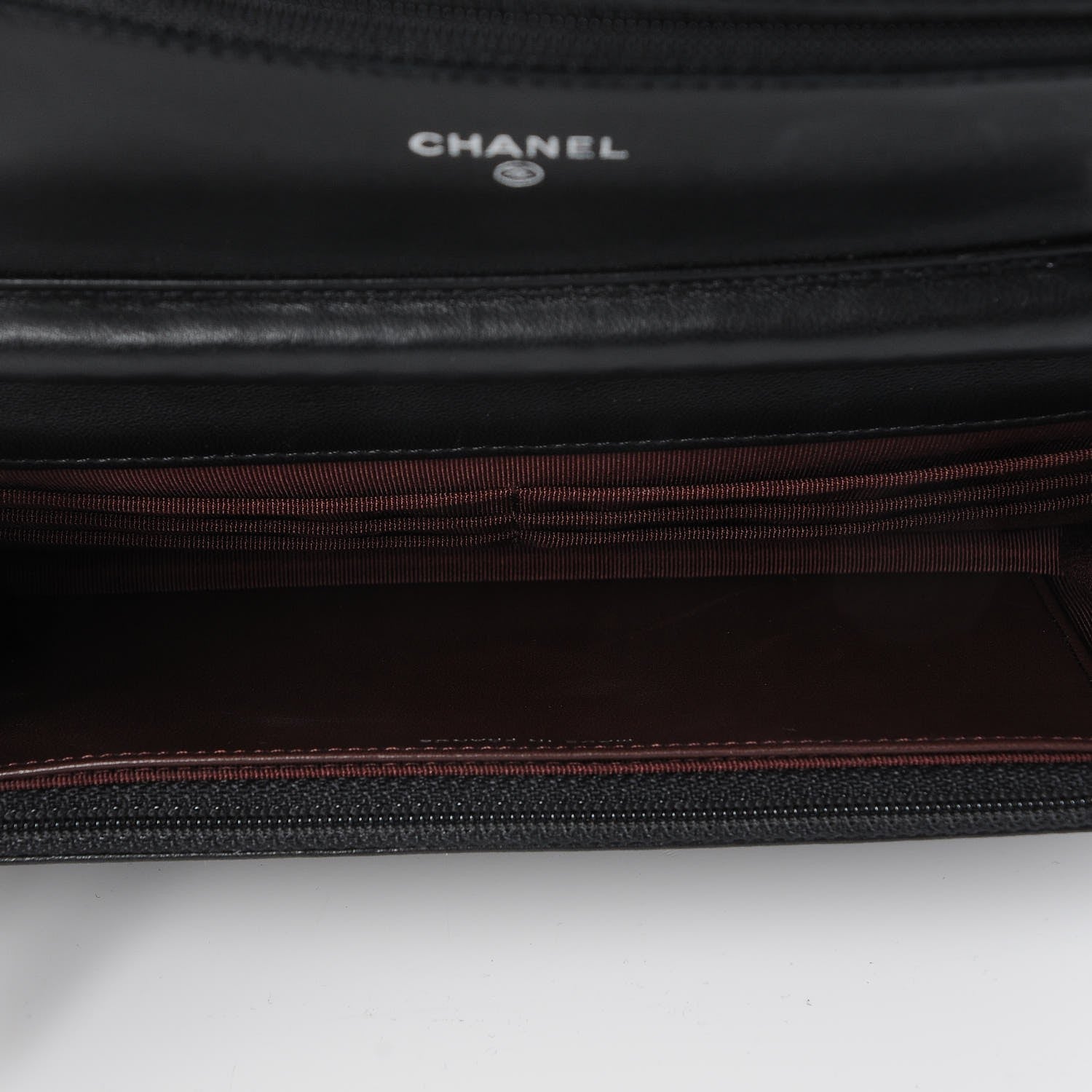 Chanel Lambskin Quilted Wallet On Chain WOC Black 5 of 7