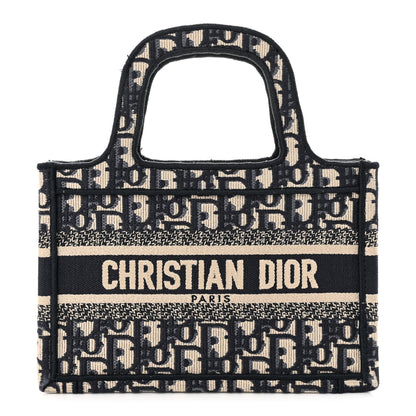 Christian Dior Oblique Mini Book Tote Blue Multicolor 1 of 12