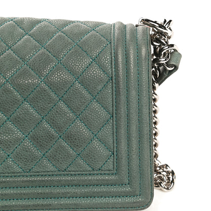 Chanel Iridescent Caviar Quilted Medium Boy Flap Green 18 of 21