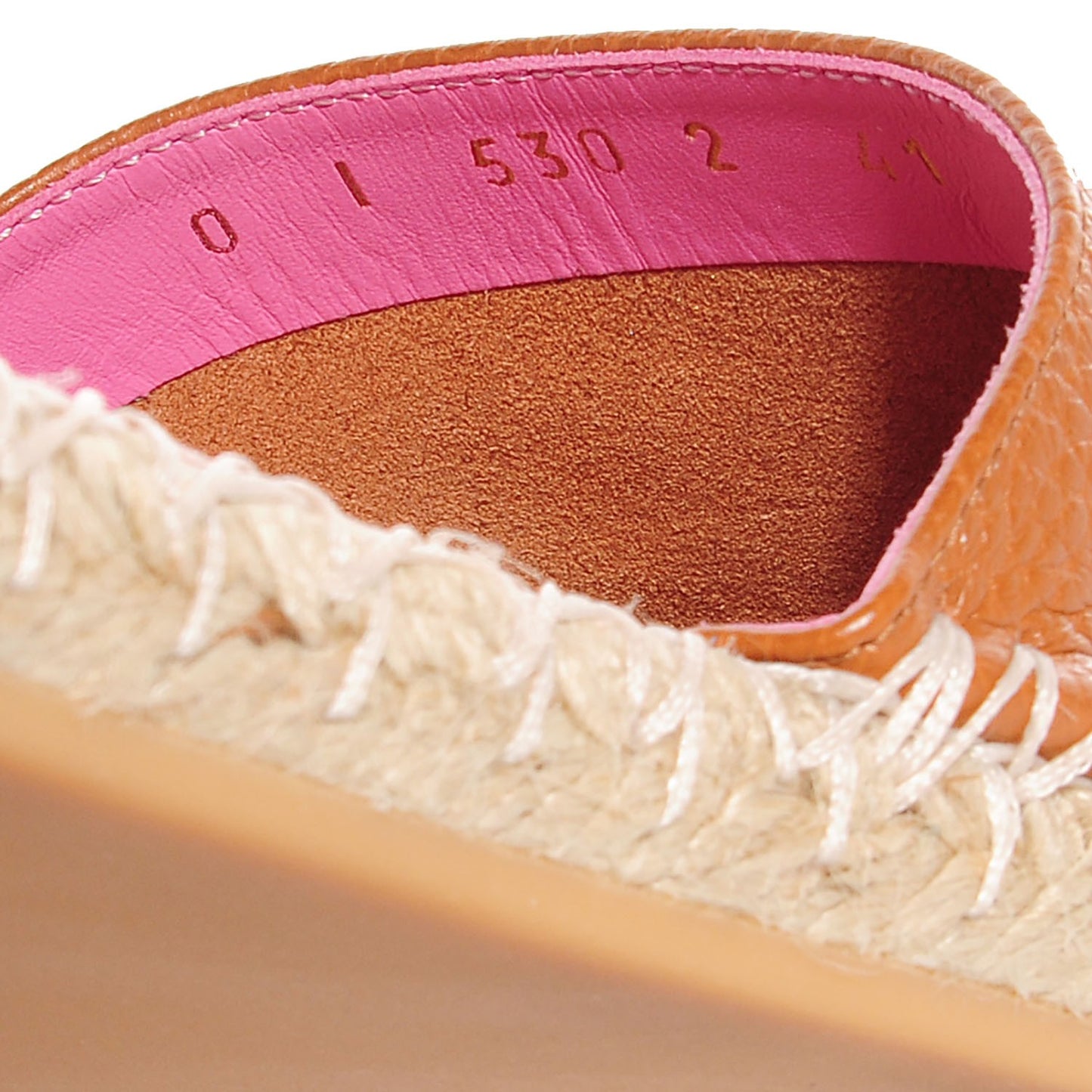 Grained Calfskin Rockstud Ankle Wrap Espadrille Flats 41 Light Cuir