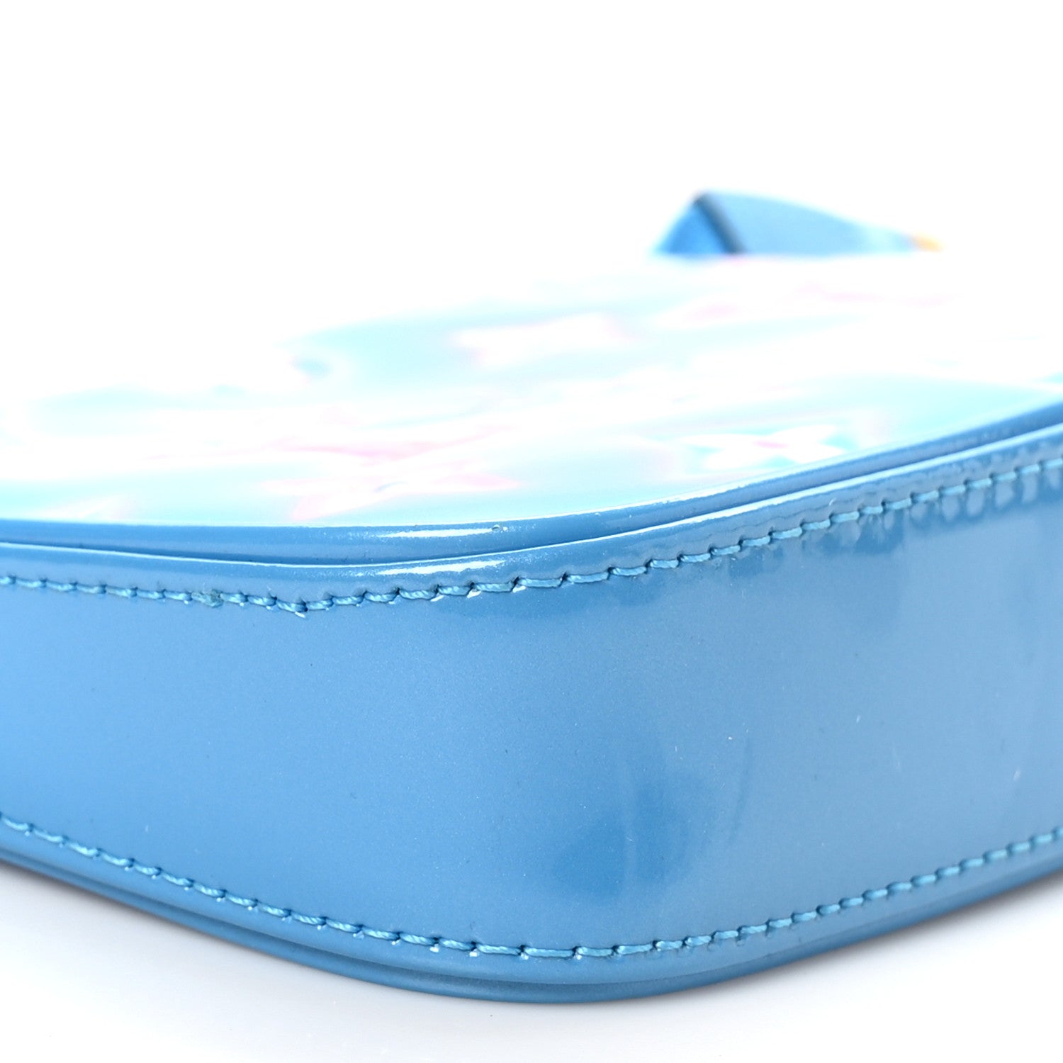 Louis Vuitton Vernis Valentine Mini Pochette Accessories Baby Blue Neon 8 of 9