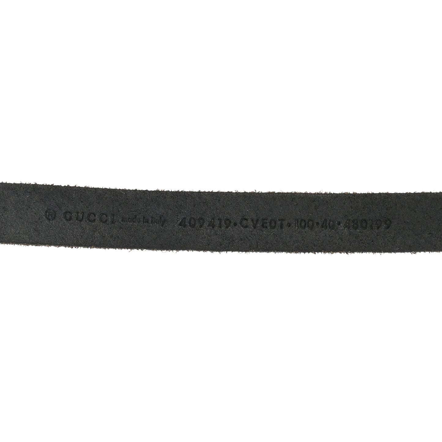 Calfskin Brass Skinny Feline Buckle Belt 100 40 Black