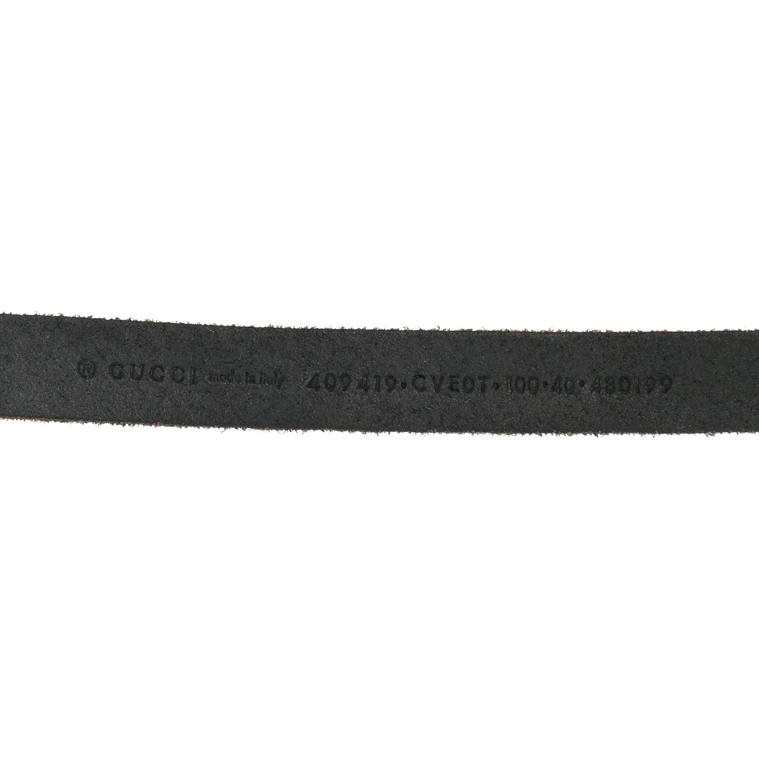 Gucci Calfskin Brass Skinny Feline Buckle Belt 100 40 Black 3 of 3