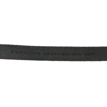 Gucci Calfskin Brass Skinny Feline Buckle Belt 100 40 Black 3 of 3