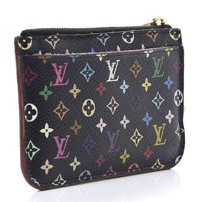 Louis Vuitton Monogram Multicolor Key Pouch Black Grenade 4 of 12