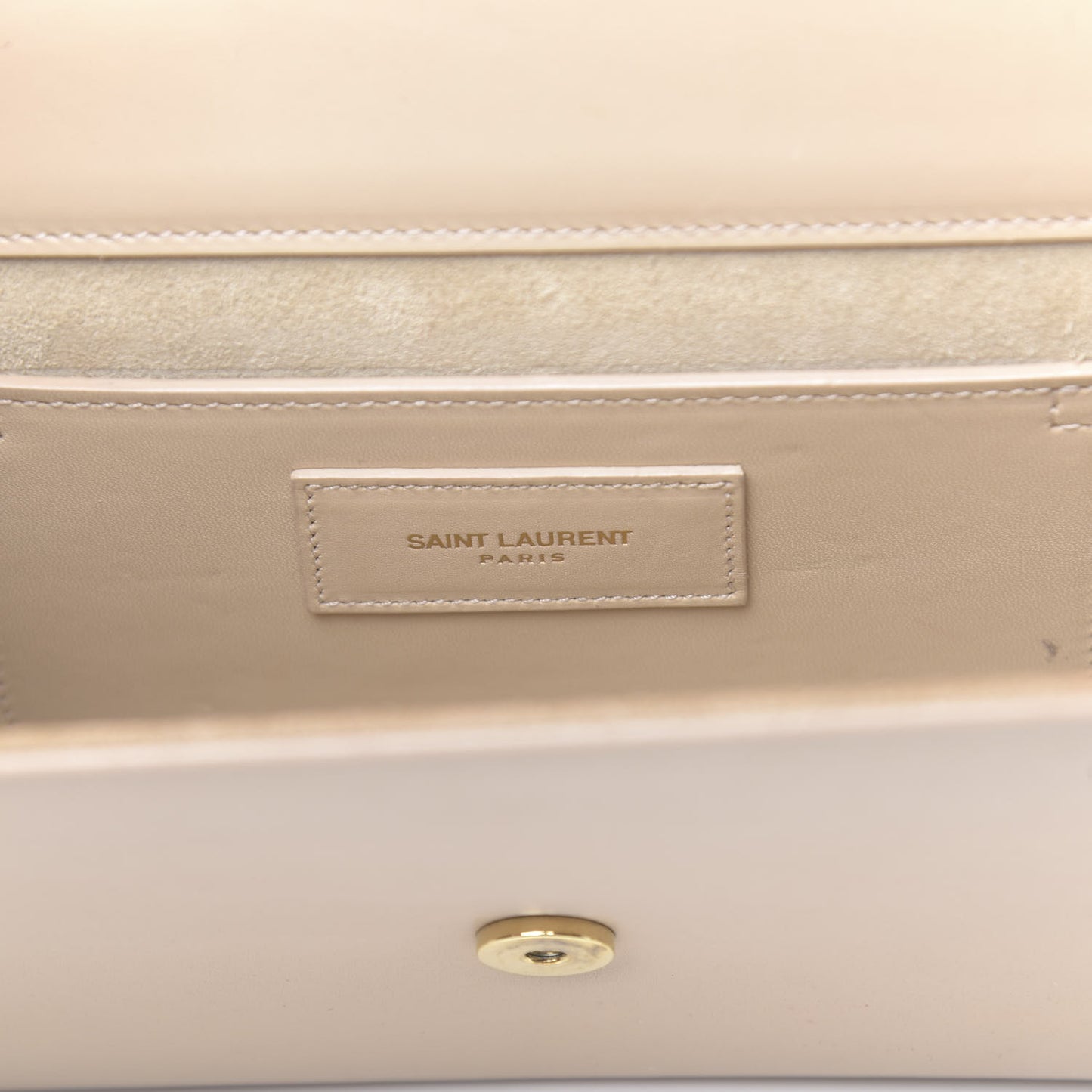 Smooth Calfskin Cassandre Clutch Nude Powder