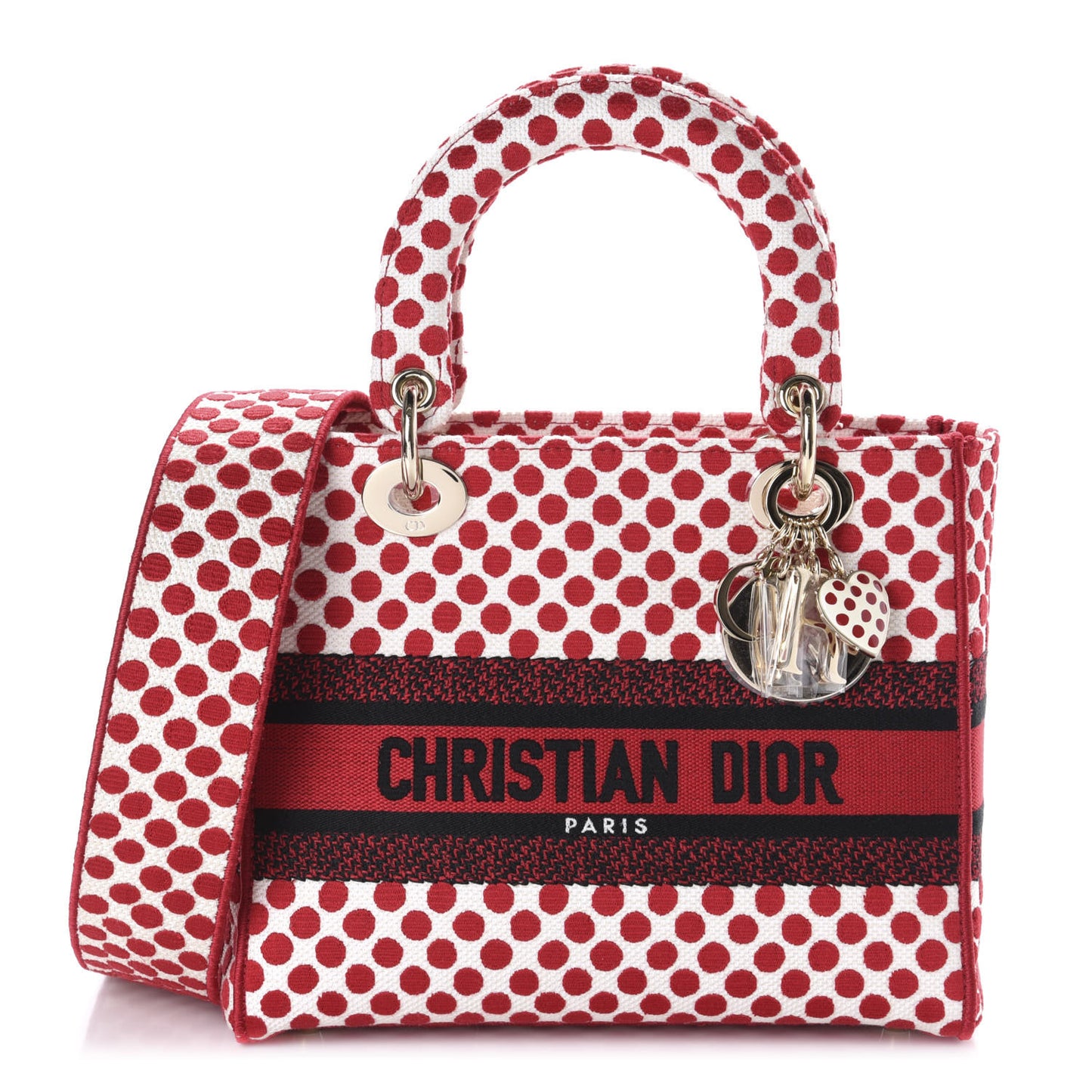 Canvas Medium DiorAmour Dots Lady D-Lite Red