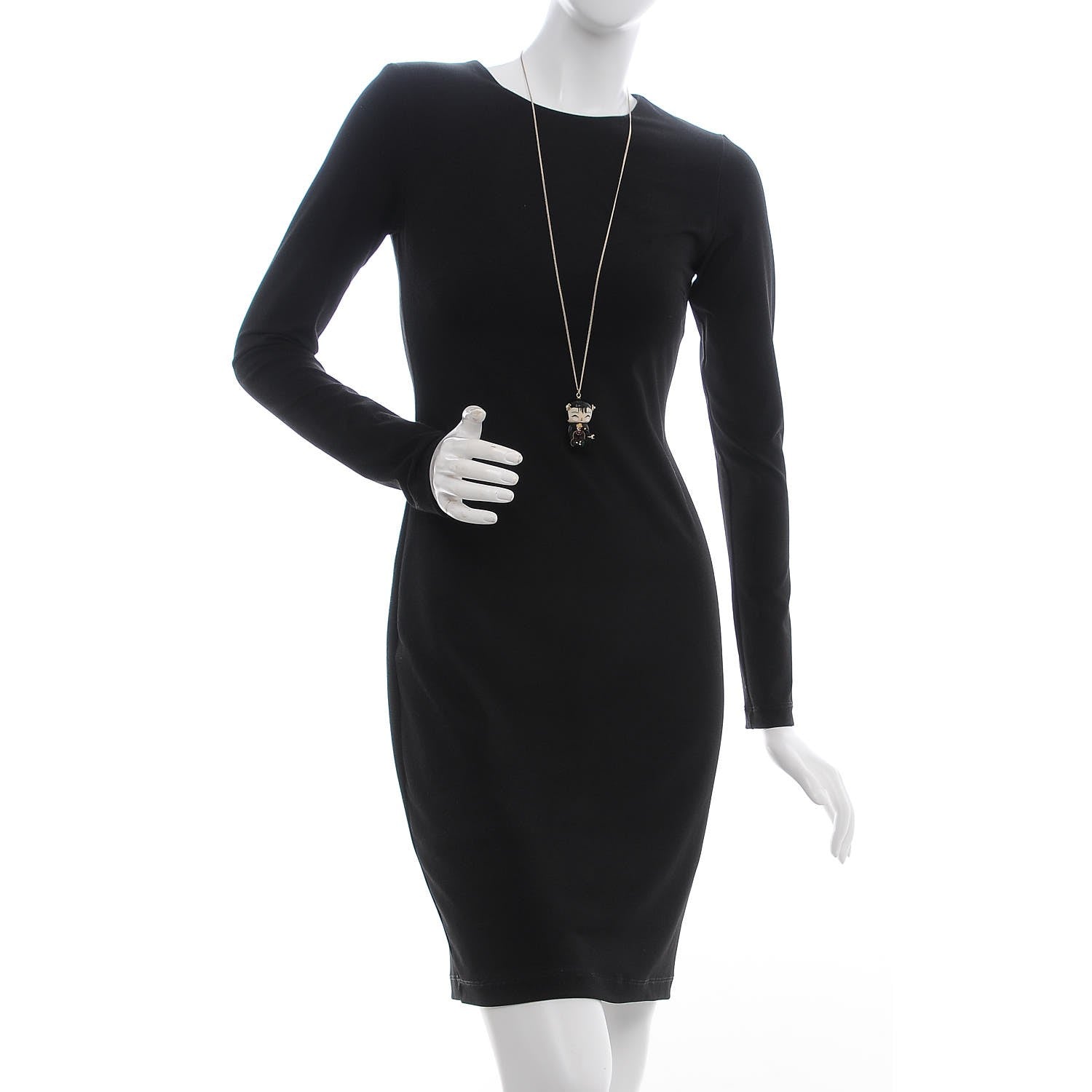 Chanel Resin China Doll Necklace Black 2 of 7