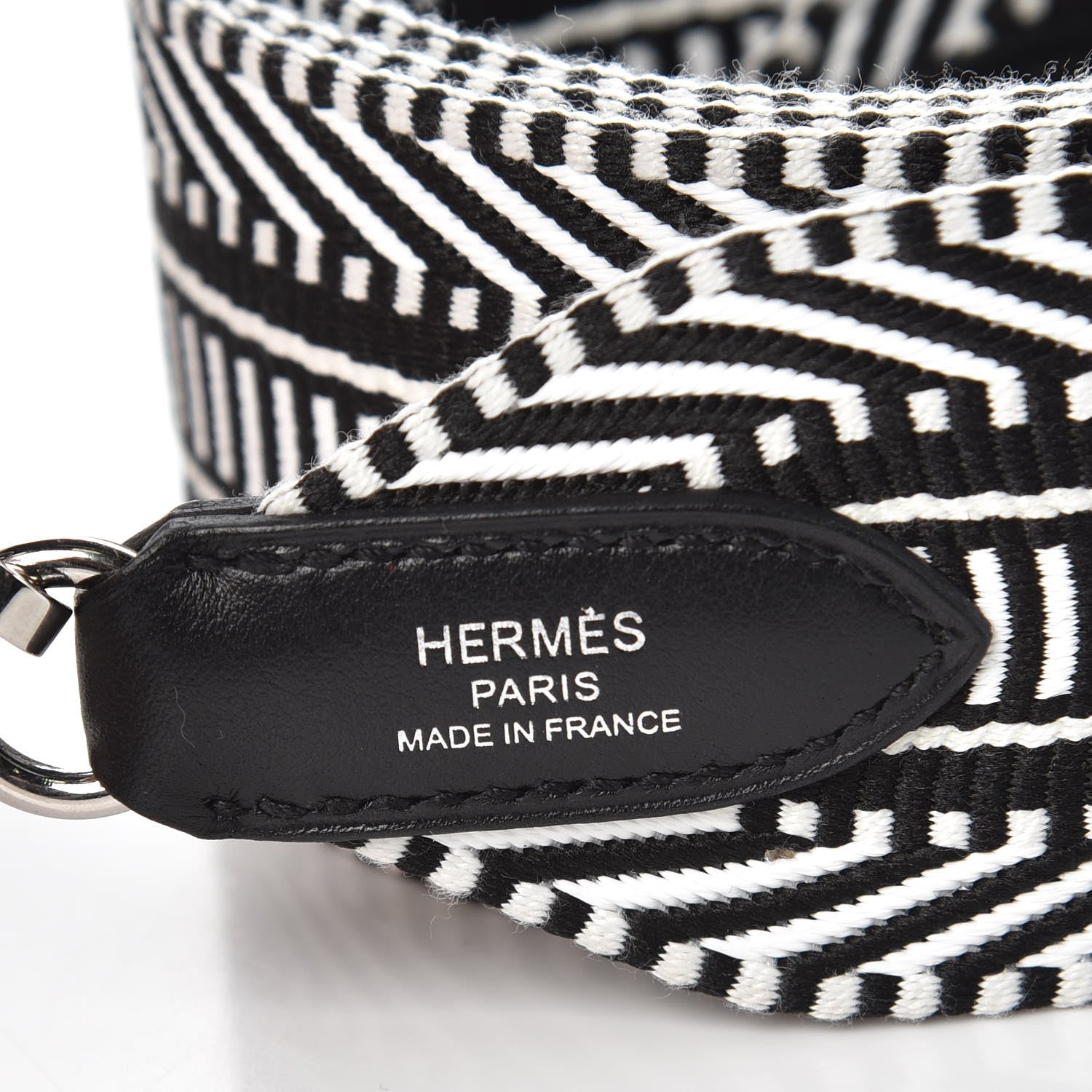 Hermes Toile Swift 50mm Sangle Cavale Shoulder Strap Black Ecru 3 of 6