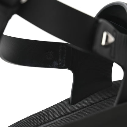 Hermes Calfskin Medor Studded Womens Intuition Sandals 38 Black 10 of 13
