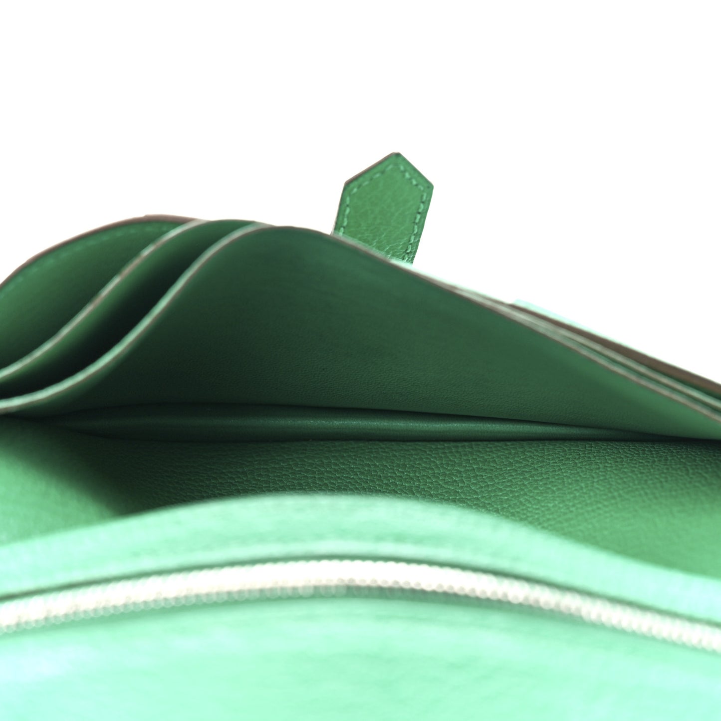 Chevre Mysore Bearn Gusset Wallet Menthe