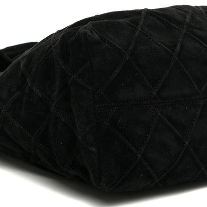 Chanel Suede Stitched Hobo Black 9 of 19