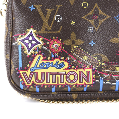 Louis Vuitton Monogram 2020 Christmas Animation Roller Coaster Mini Pochette Accessories Pivoine 10 of 10