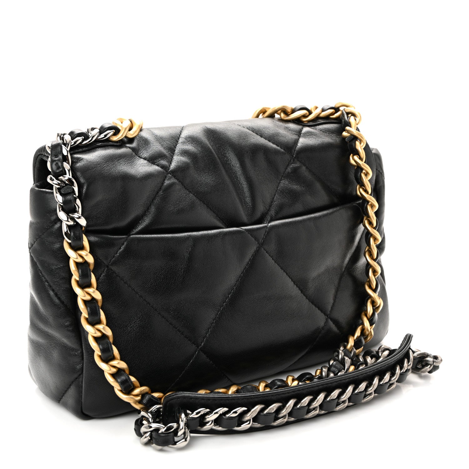Chanel Lambskin Quilted Medium Chanel 19 Flap Black 3 of 11